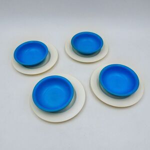 Fisher Price Fun With Food White Plates Blue Bowls Replacement 1990